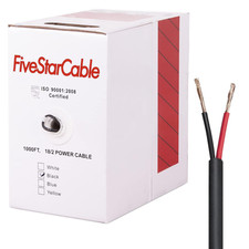 18/2 Gauge Low Voltage Cable Wire - 1000 Ft, 18 AWG, 2 Conductors, PVC Jacket - picture