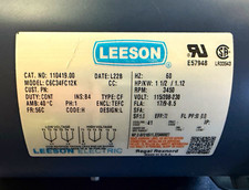 Leeson 1.5HP Single Phase TEFC Induction Motor 3450RPM 115/208-230V picture