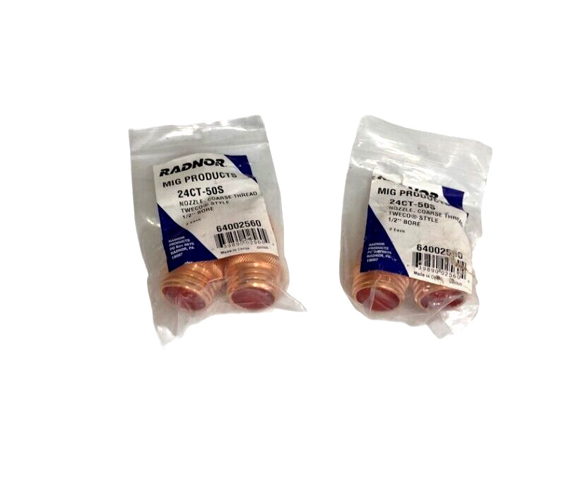 RADNOR 64002560 COARSE THREAD NOZZLE - LOT OF 2 PACKS