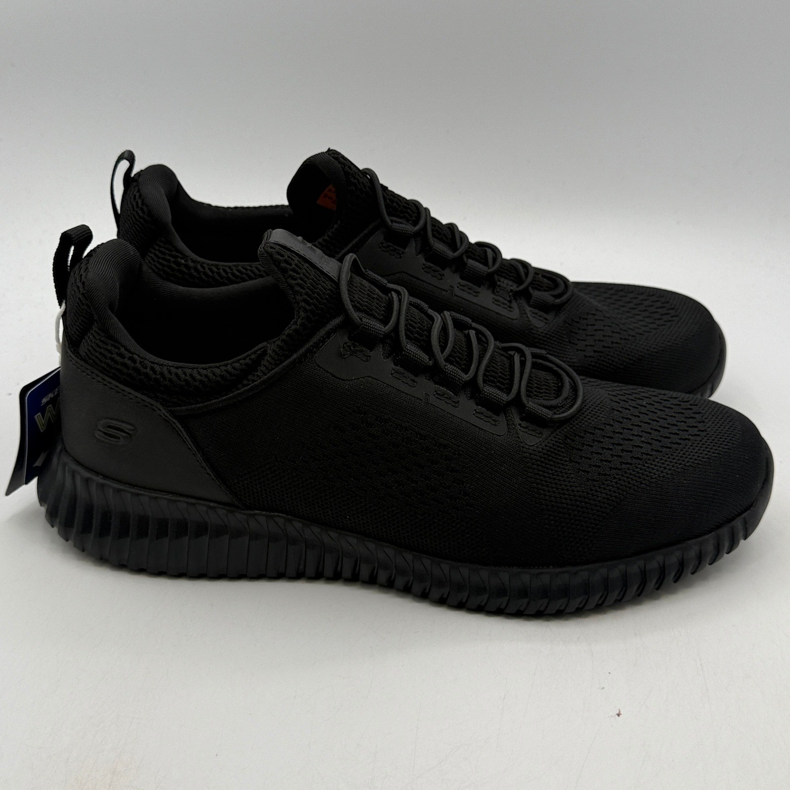 Skechers Cessnock Shoes Men Size 9 Black Black Work 77188W/BLK