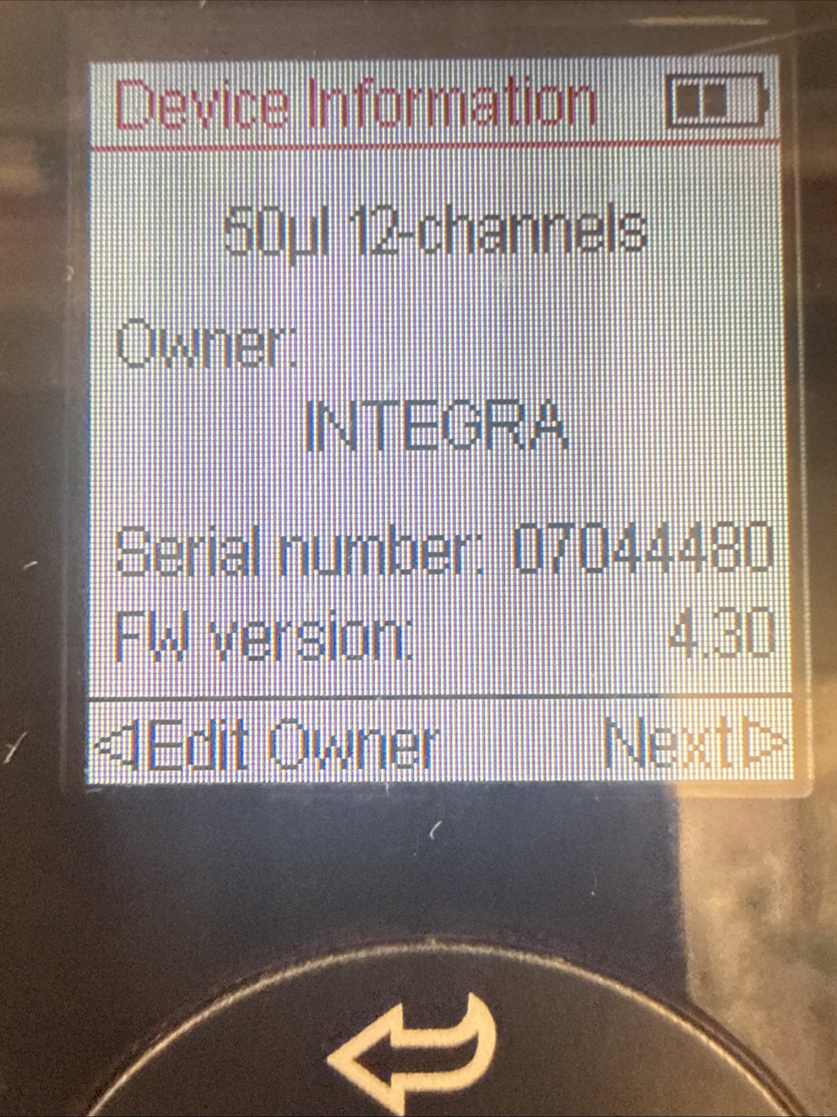 INTEGRA VIAFLO 50 uL 12 CHANNEL LIGHTWEIGHT ELECTRONIC PIPETTE 4636 M OBO