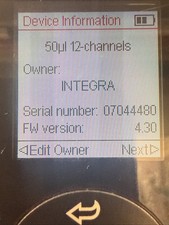 INTEGRA VIAFLO 50 uL 12 CHANNEL LIGHTWEIGHT ELECTRONIC PIPETTE 4636 M OBO picture