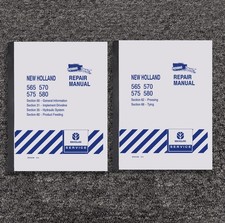 New Holland 565 570 575 580 Square Baler Shop Service Repair Manual Set picture