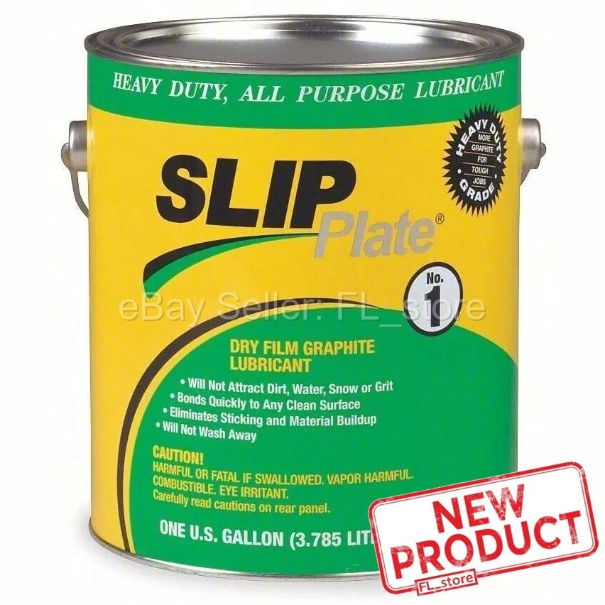 Slip Plate 1 Gallon Graphite Dry Film Lubricant Slip1-4X1g General Purpose NEW