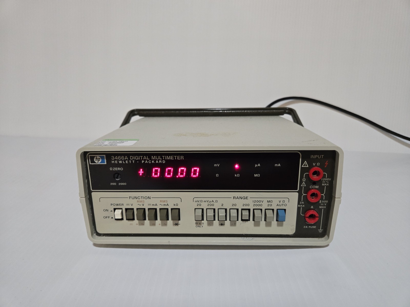 CALIBRATED HP 3466A Benchtop Digital  Multimeter A2LA 17025 Accredited w/ Data