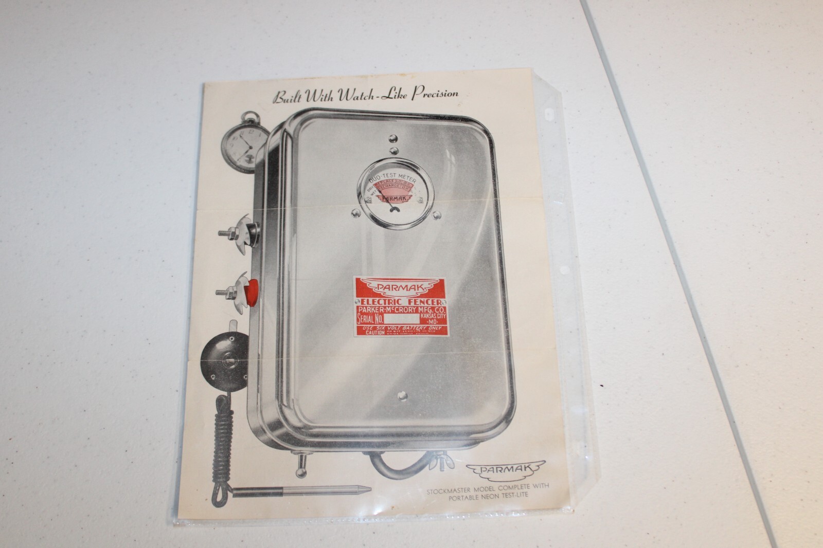 Vintage Advertisement PARMAK Electric Fencer 