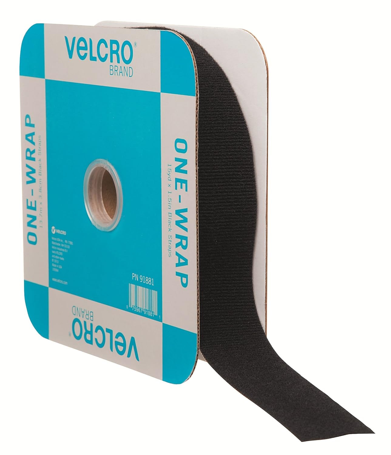 Brand Heavy Duty ONE-WRAP Self Gripping Roll, 45Ft X 1.5In, Black