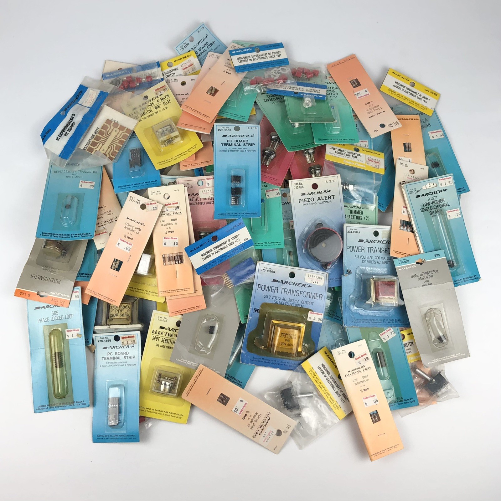 Lot of 90 Vintage Archer Radio Shack Electronic Parts Components NOS