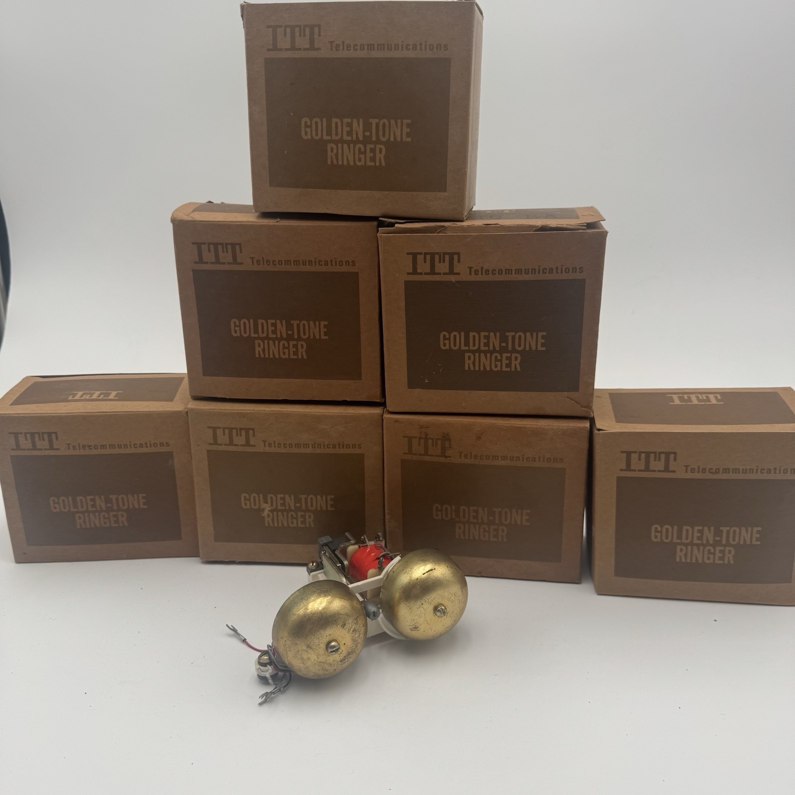 Vintage ITT 130BA Telephone Ringers Lot of 7 NOS Golden-Tone Ringer Units Vintage ITT 130BA Telephone Ringers Lot of 7 NOS Golden-Tone Ringer Units