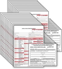 25-Pack, Annual Vehicle Inspection Report Form & 25-pack, Black picture