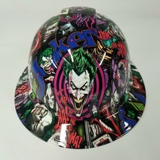 NEW FULL BRIM Hard Hat custom hydro dipped in THE JOKER HAHA FULL COLOR SICK NEW picture