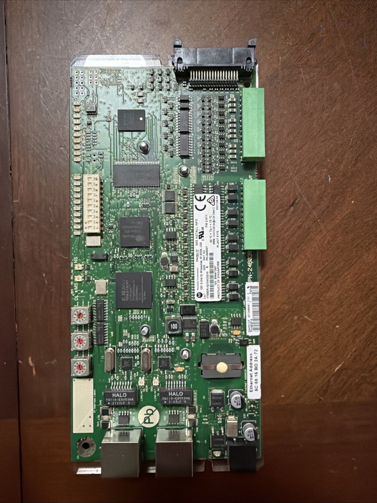 Allen Bradley 1799ER-IQ10XOQ10 Ser A Ethernet I/O Module PN-51224 w/ Backplate Allen Bradley 1799ER-IQ10XOQ10 Ser A Ethernet I/O Module PN-51224 w/ Backplate