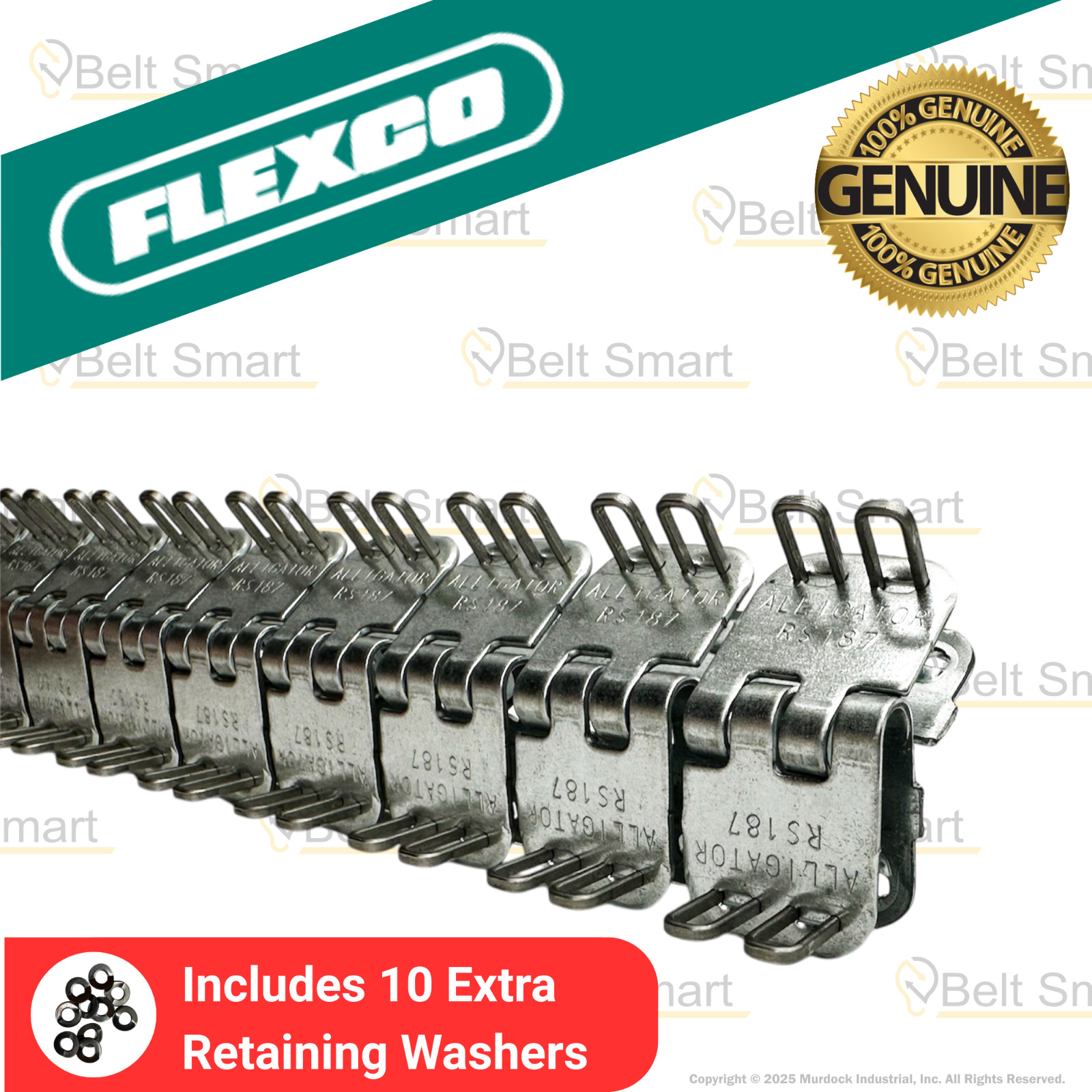 Genuine Flexco RS187J36/900NC Alligator Ready Set Staple Fastener (Box of 4 Set) Genuine Flexco RS187J36/900NC Alligator Ready Set Staple Fastener (Box of 4 Set)