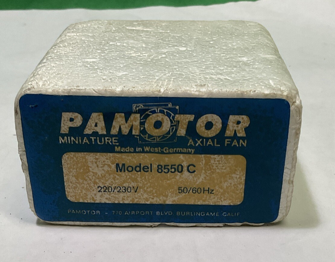 Vintage PAMOTOR Model 8550C Miniature Axial Fan - 50/60 Hz- 105/120V Vintage PAMOTOR Model 8550C Miniature Axial Fan - 50/60 Hz- 105/120V