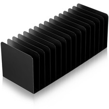 Suzile Metal Desktop File Organizer, 15 Compartment, Vertical File Sorter picture