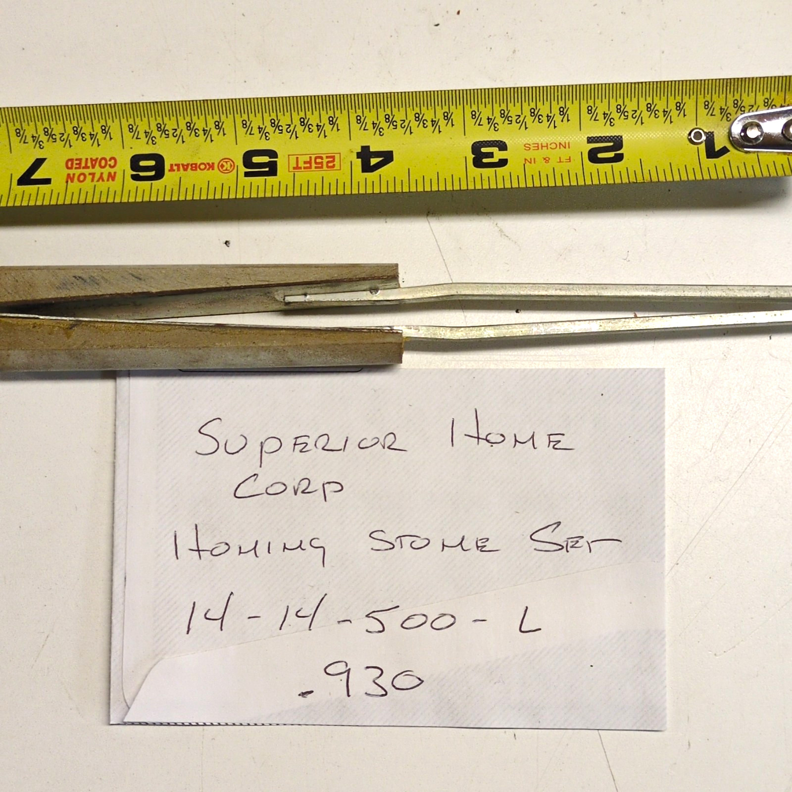 Superior Hone Corp Honing Stone Set Stone Material Style L 14-14-500-L