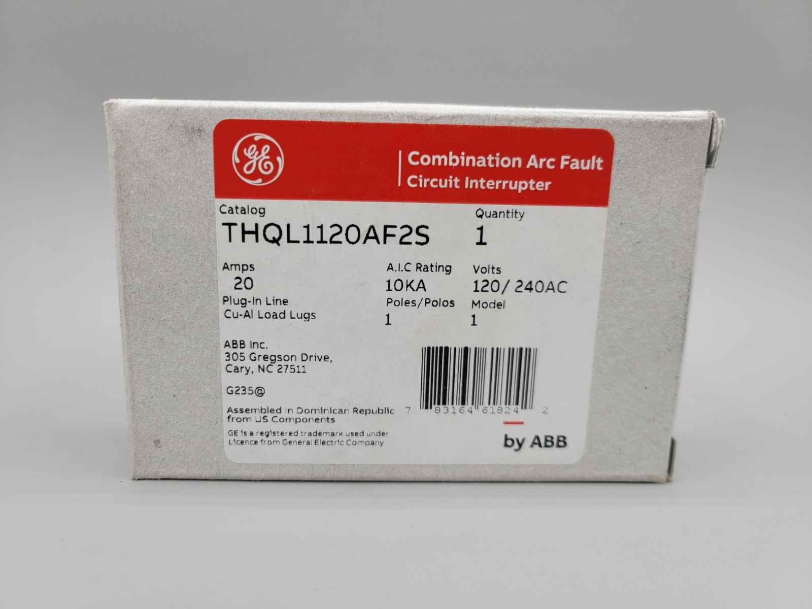 NEW GE THQL THQL1120AF2S 1 POLE 20 AMP ARC FAULT CIRCUIT BREAKER