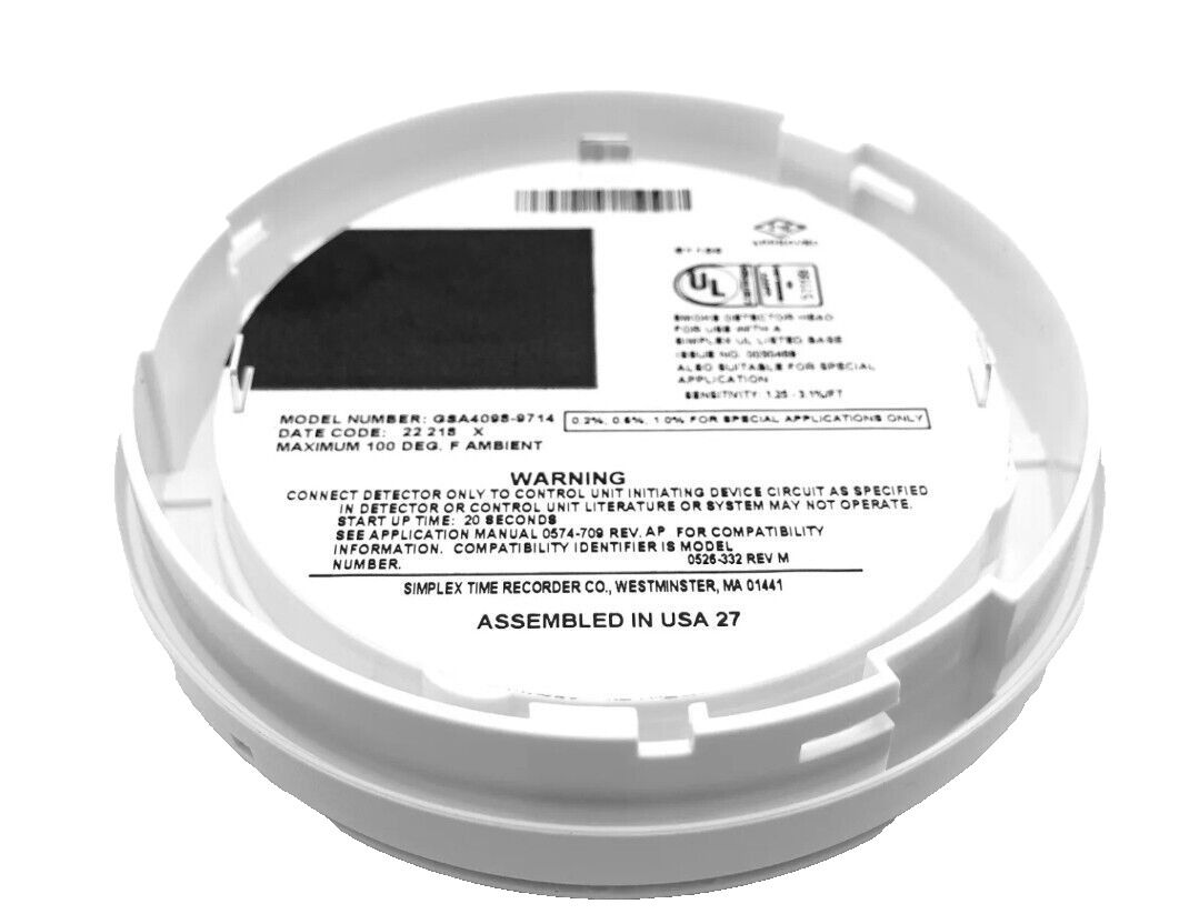 New Simplex 4098-9714 Smoke Detector Sensor  New Same Day  
