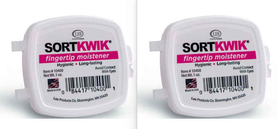 LEE Sortkwik Fingertip Moisteners, 1 oz, Pink (2 Pack)