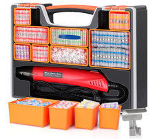 Kit completo con 1200 conectores soldables impermeables AWG 26-8, pistola de cal picture