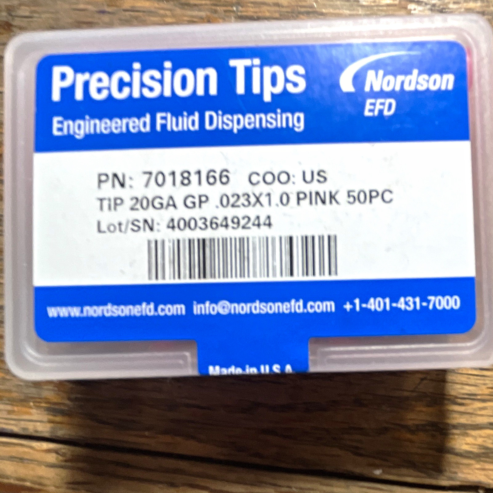 Nordson EFD Precision Tips 20GA 0.23 x 1.0 Pink 50 Pack MPN 7018166