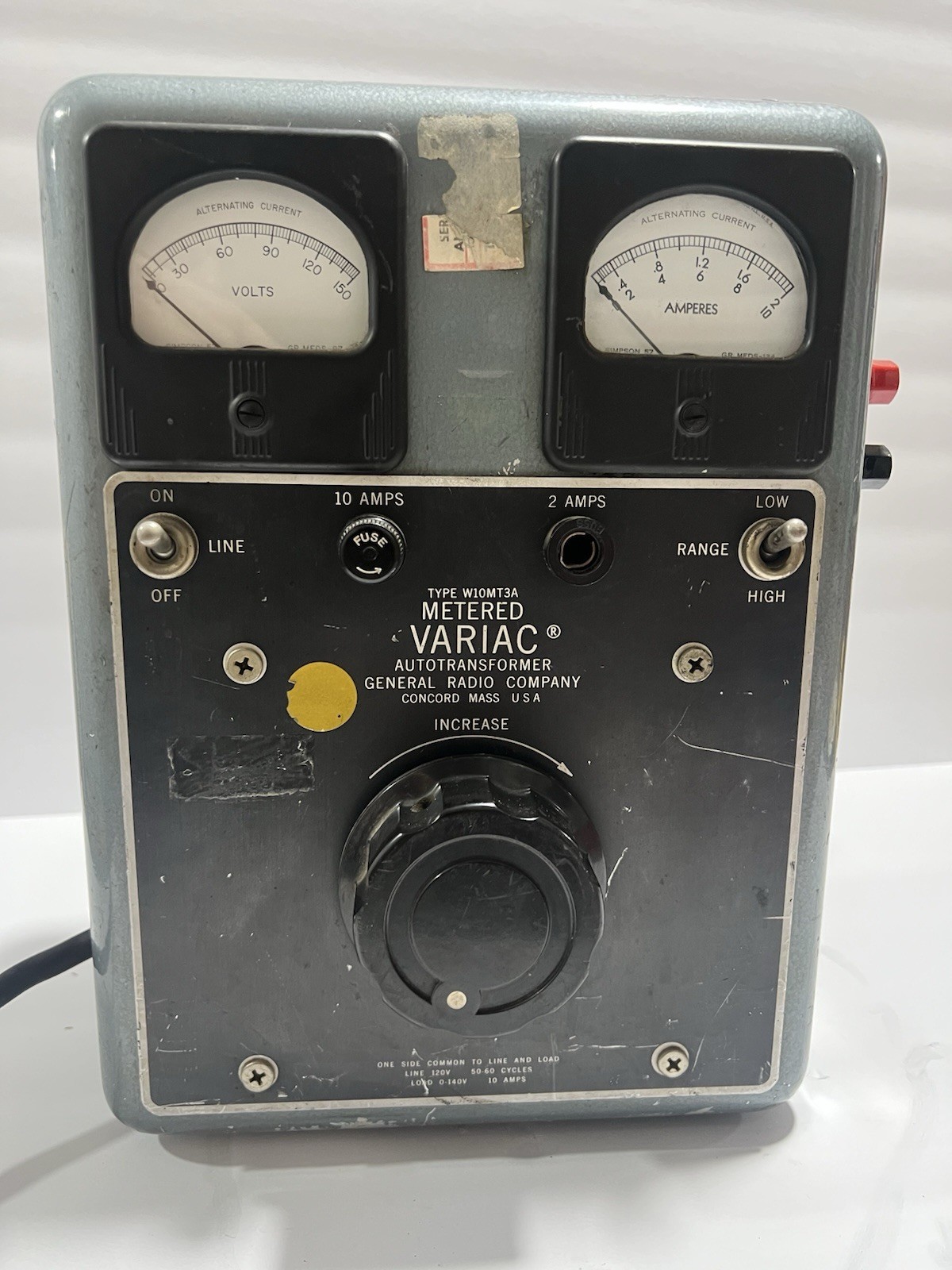 General Radio Company Metered Variac Variable Autotransformer 120V 2A W10MT3A