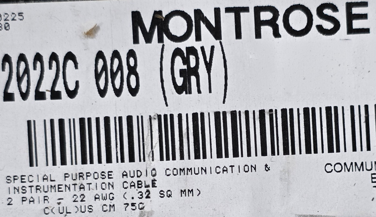 Montrose 2022C 22/2P Individual Shielded Pairs Control Cable = Belden 8723 /50ft