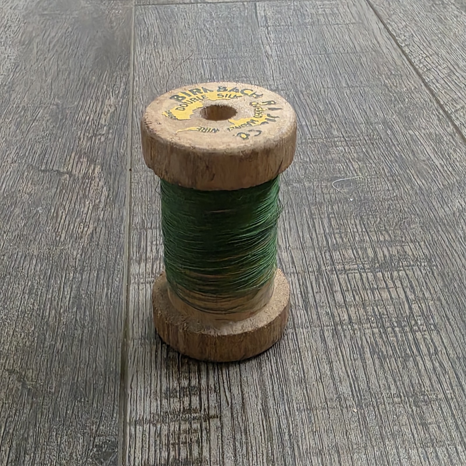 Vintage Double Silk Covered Magnet Wire Birnbach Radio Co 38 AWG Wooden Spool