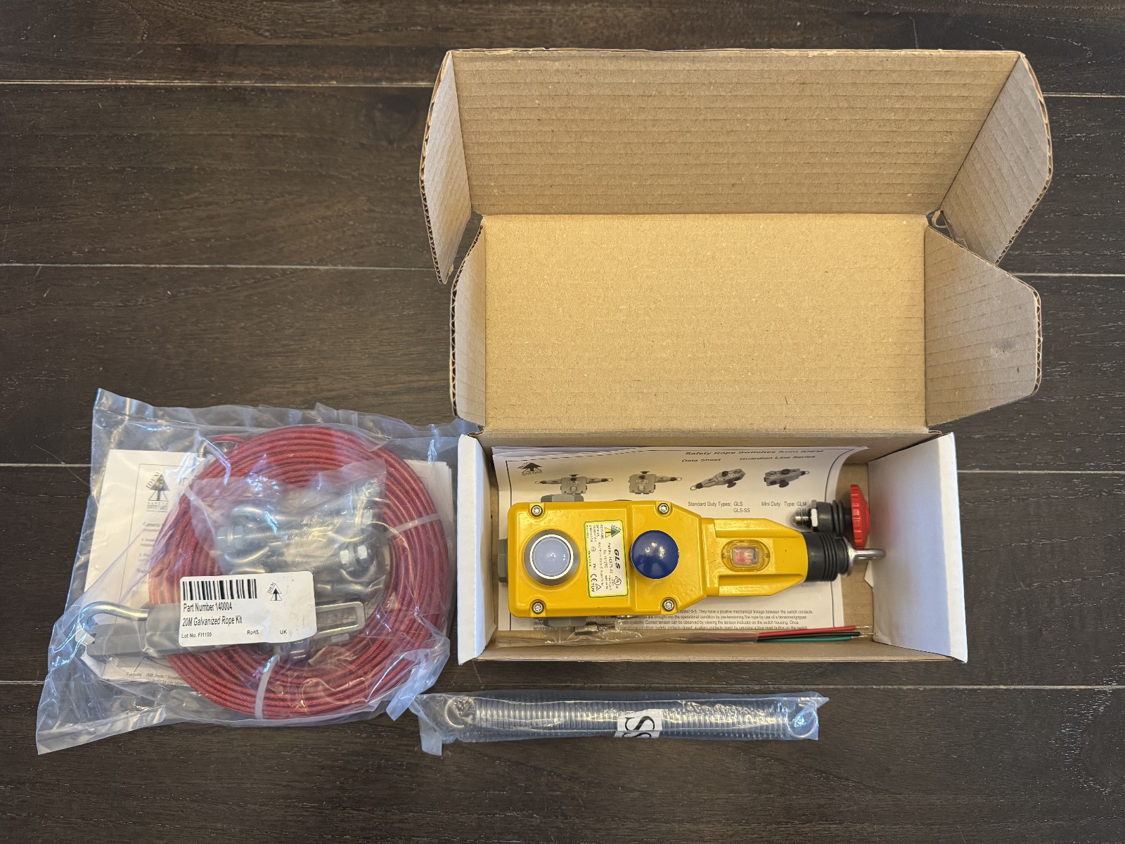 IDEM Safety Rope Switch GLS  142075-AS with 20M Cable and Safety Spring