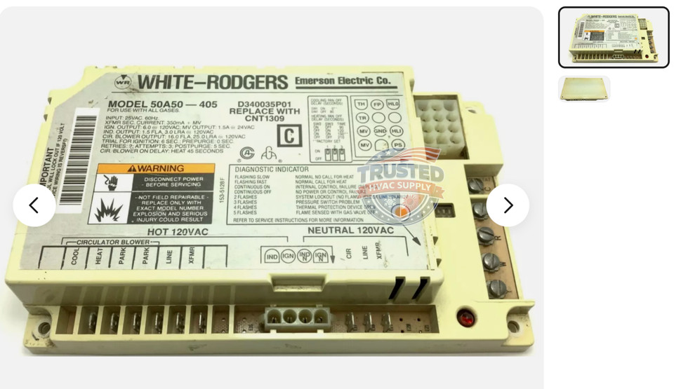 50A50-405 OEM PART GUARANTEED WORKING w/FREE TECH SUPPORT INCLUDED D340035P01