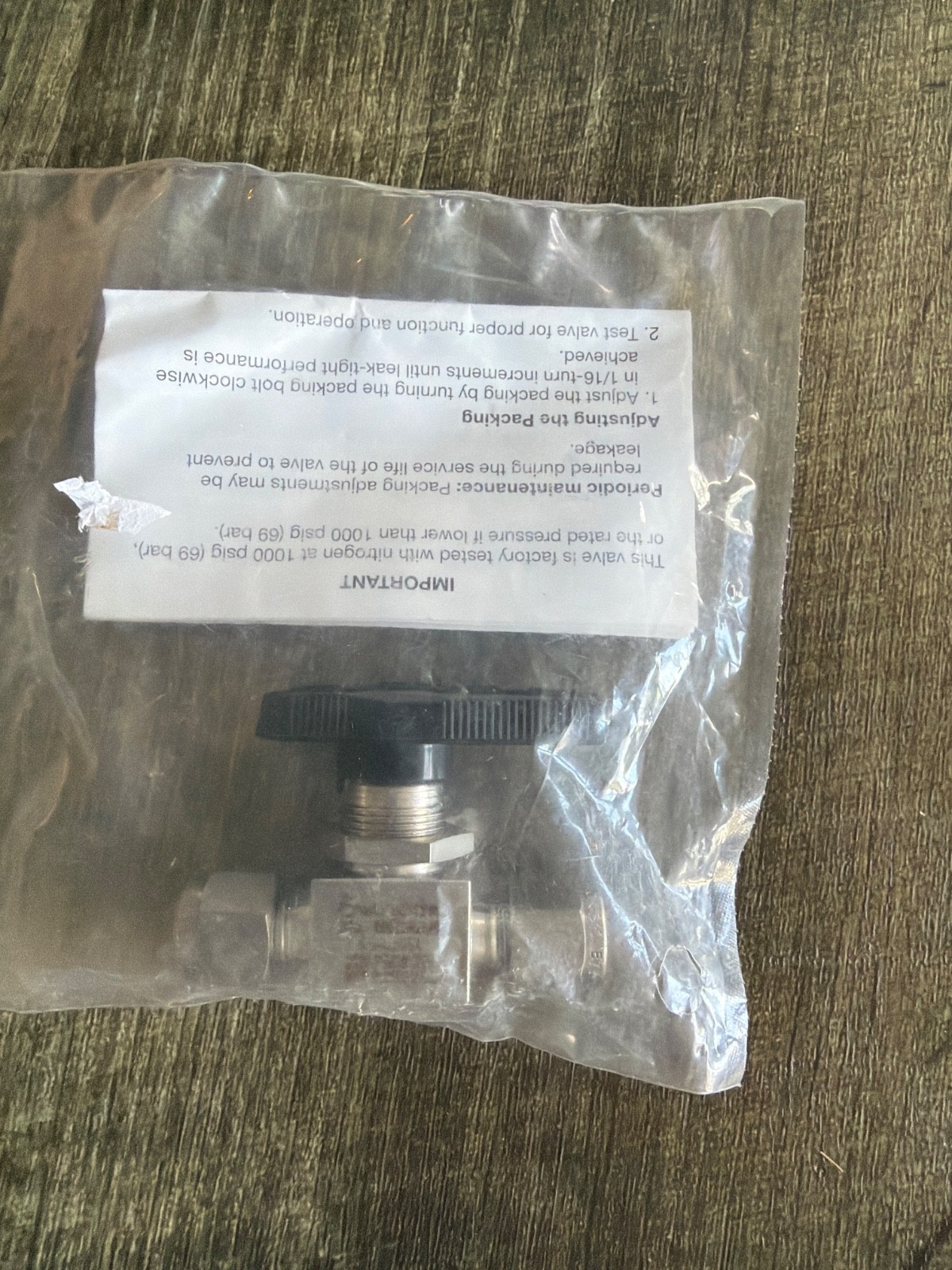 Swagelok SS-42GS4 316 Valve 1/4