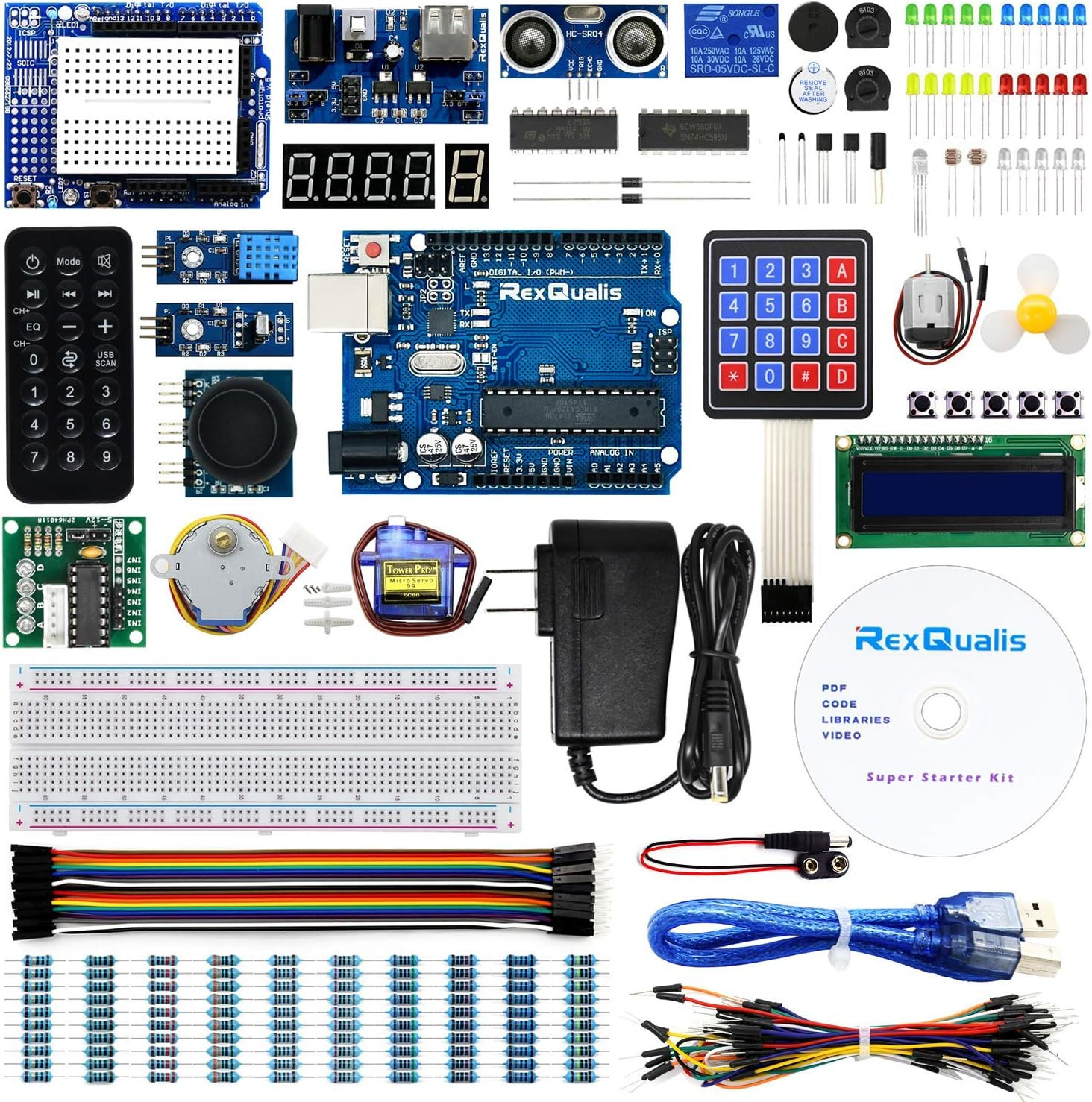 Super Starter Kit Based on Arduino UNO R3 with Tutorial and Controller Board Com Super Starter Kit Based on Arduino UNO R3 with Tutorial and Controller Board Com