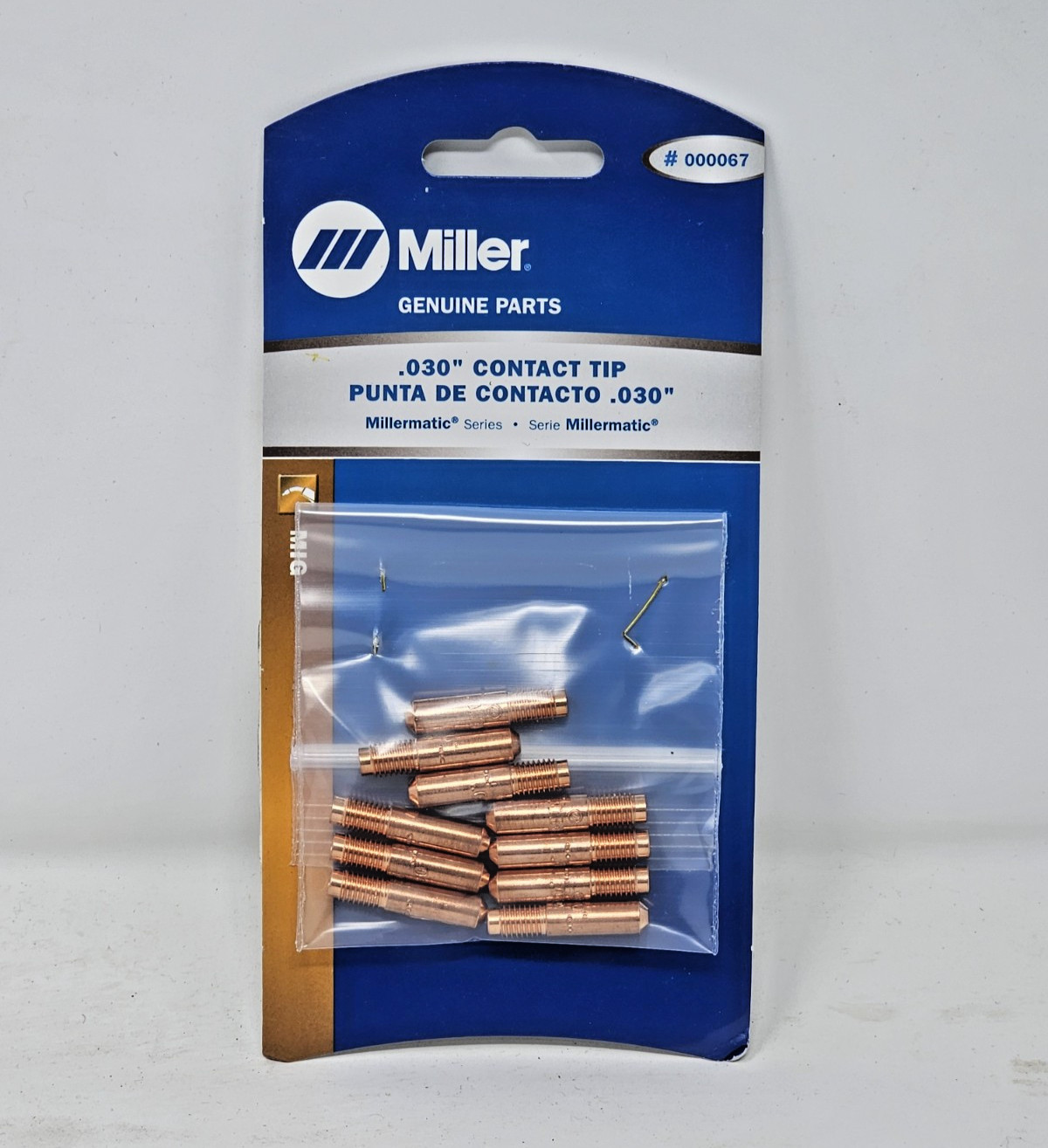 Qty (10) Miller Genuine Parts #000067, .030” Contact Tips, Millermatic Series