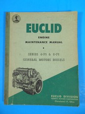 1954 Euclid Engine Maintenance Manual Series 4-71 and 6-71 GM Diesel Engines picture