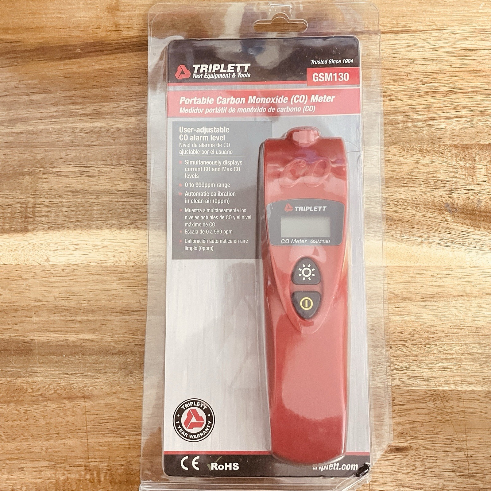 Triplett GSM130 Portable Carbon Monoxide Meter