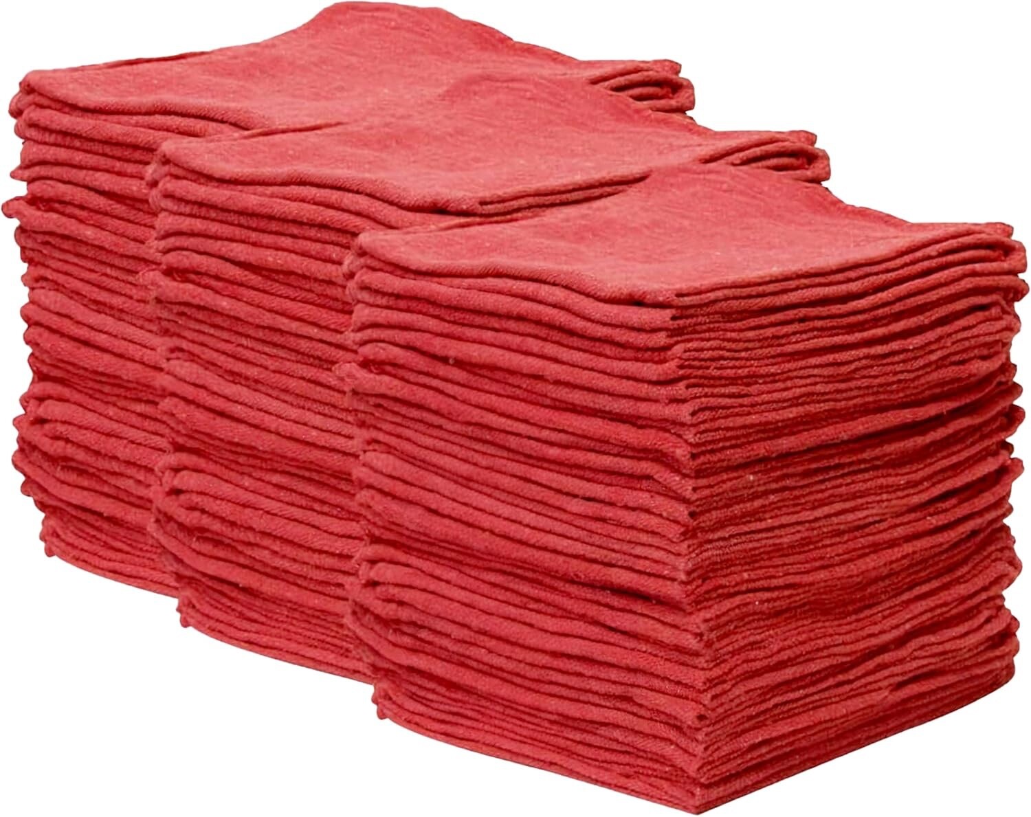 1000 Pieces Red Shop Towels Large 15x15 Cleaning Rags, Fast 