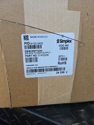  SIMPLEX 4100-5402 ES-XPS Power Supply Part No 07432238