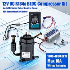 R134a DC 12V ZH2012A Micro Compressor Kits 1800-4800RPM & Driver & Control Board picture
