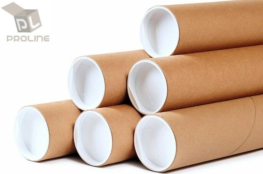 Premium Kraft Mailing Shipping Poster Tubes with Plastic End Caps 3