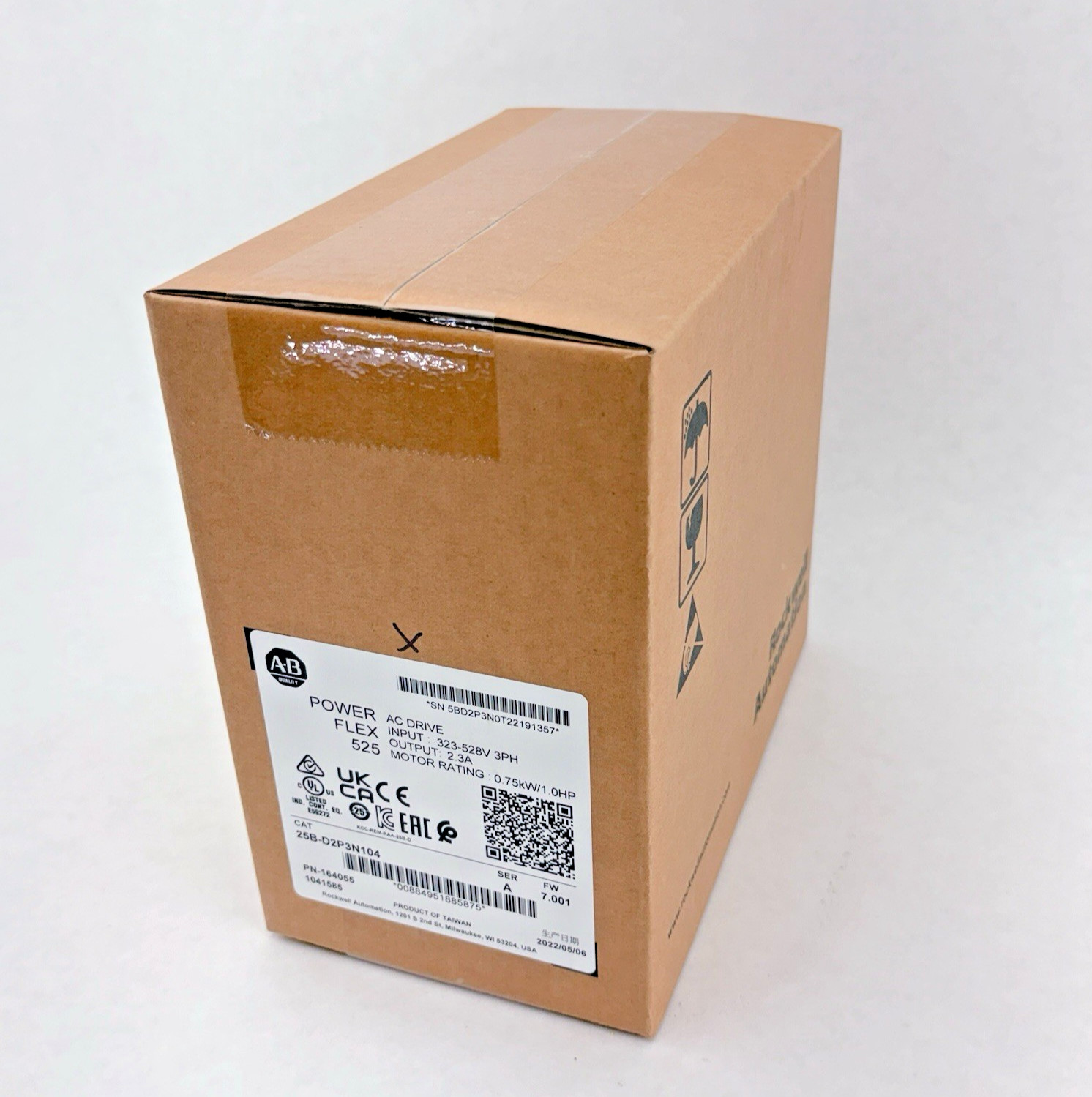 Allen-Bradley 25B-D2P3N104 PowerFlex 525 AC Drive - SEALED - NEW