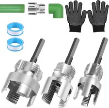 3Pcs PVC Pipe Threader Kit 1/2