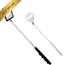 2 Pack LED Telescopic Inspection Mirror Extendable Mechanic Tool Pocket Light picture