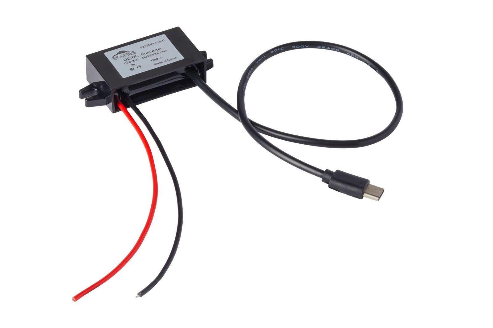 12V (8V-36V) to 5V 3A 15W DC-DC Waterproof USB-C Step-Down Buck Converter Module