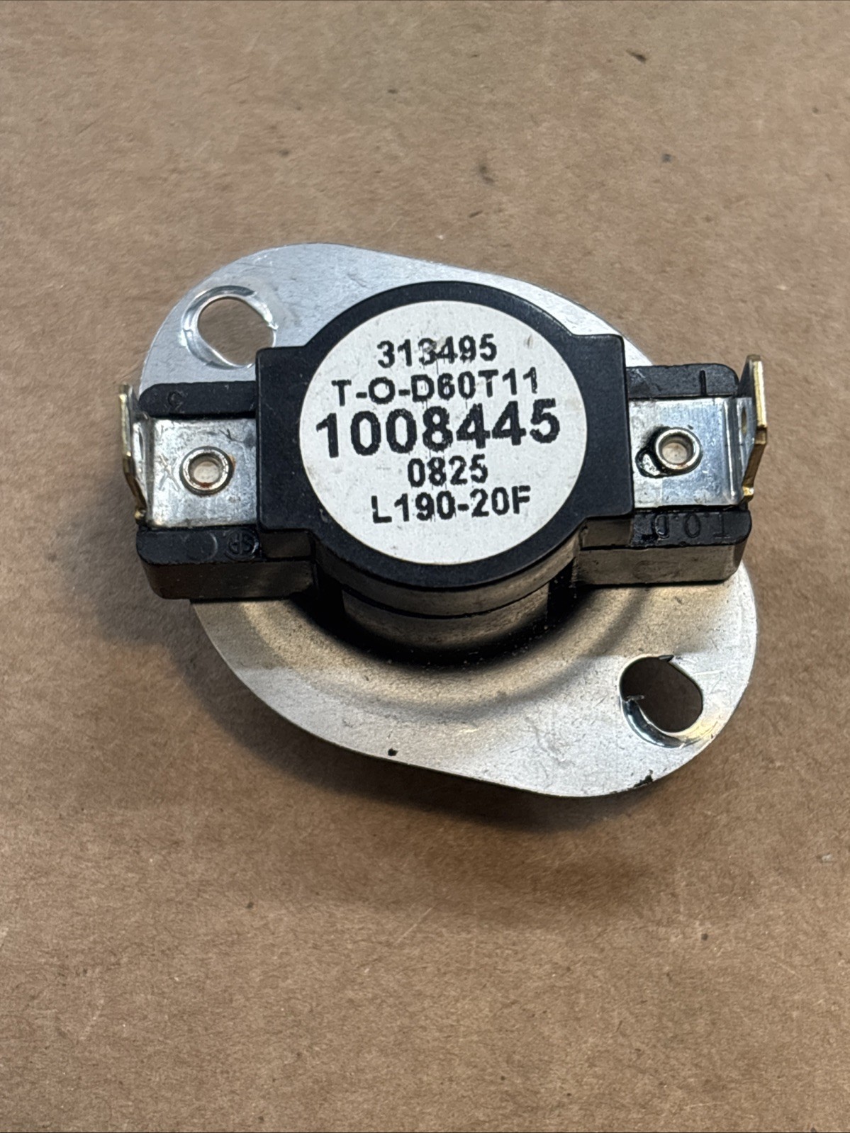 NOS Thermo-O-Disc TOD 60T11 Thermal Switch Thermostat L190-20F NOS Thermo-O-Disc TOD 60T11 Thermal Switch Thermostat L190-20F