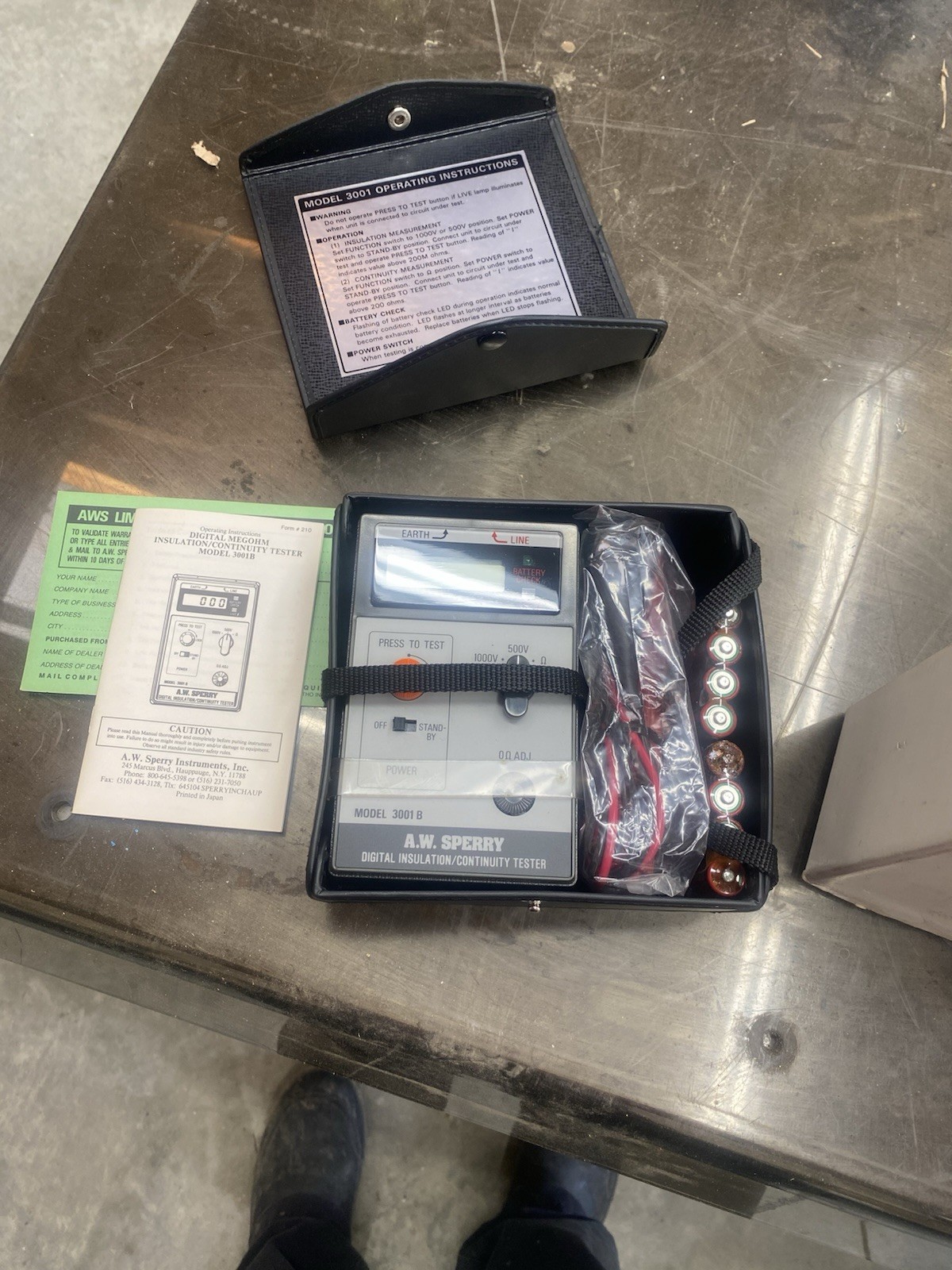 A.W. Sperry Digital Megohm Insulation/Continuity Tester Model 3001B