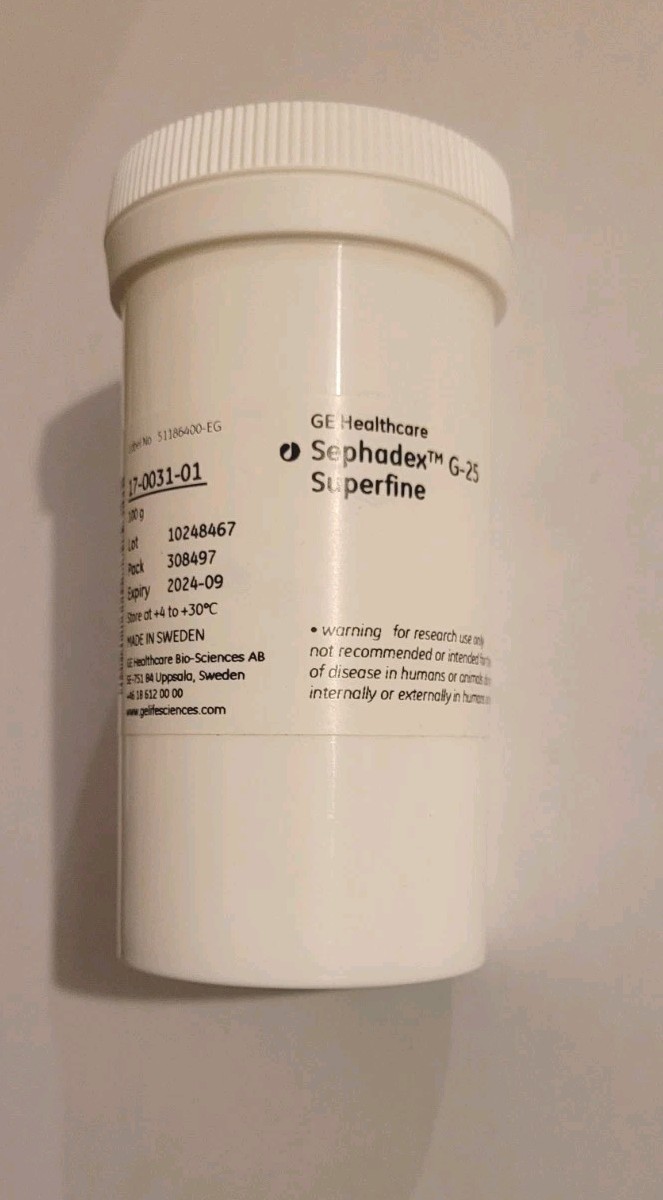 GE Healthcare Sephadex G-25 Superfine 100g New SEALED GE Healthcare Sephadex G-25 Superfine 100g New SEALED