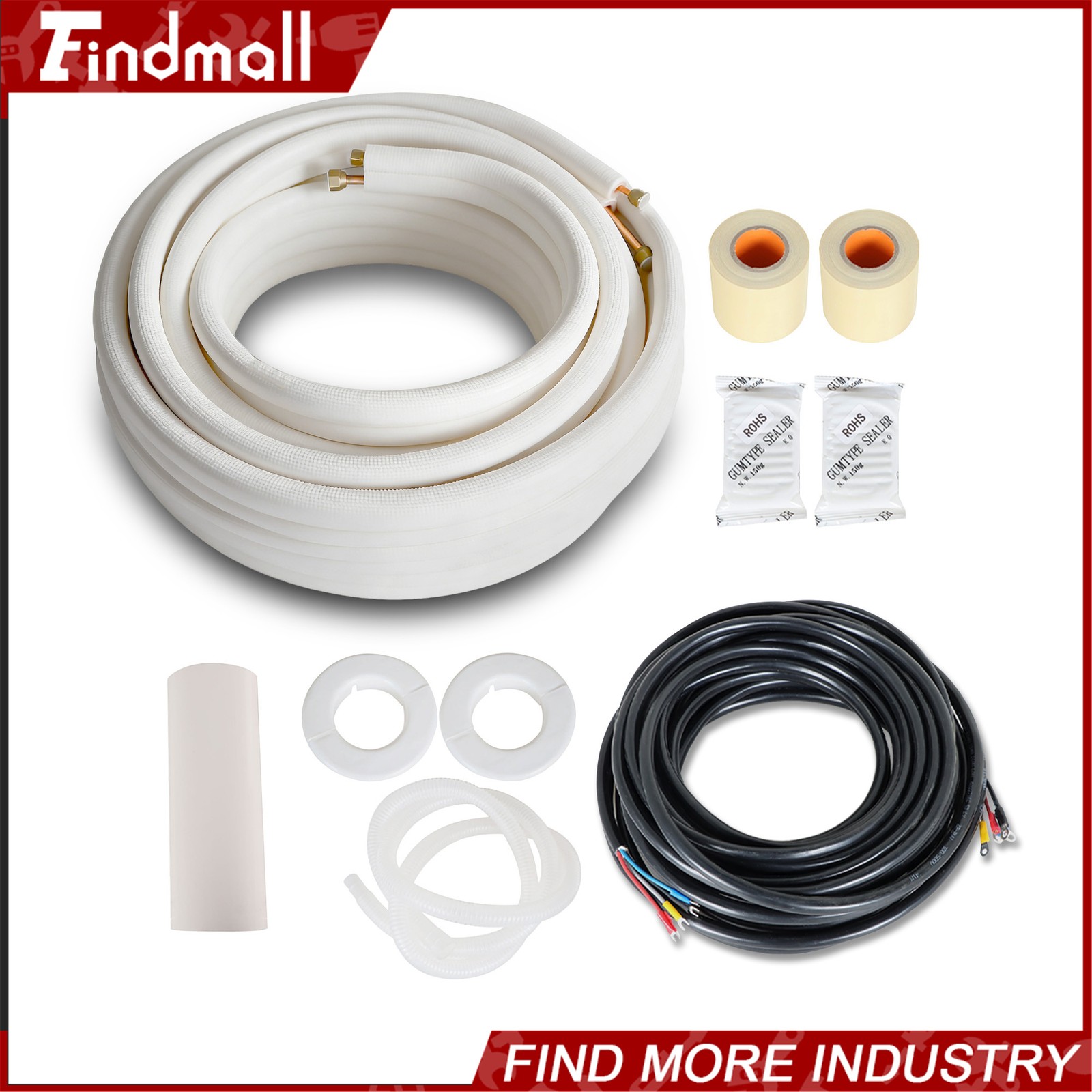 Findmall 50 Feet Mini Split Installation Kit - 1/4