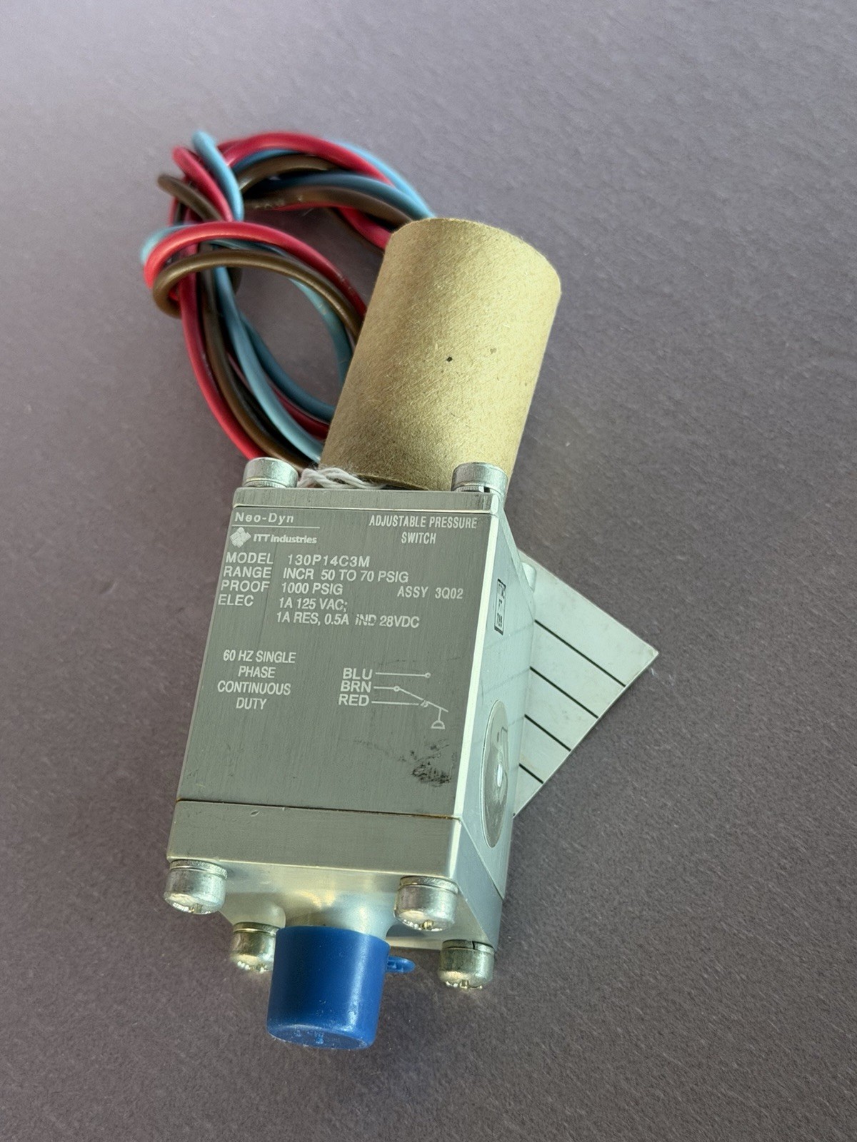 Itt Neo-dyn 130P14C3M Pressure Switch 125v-ac 50-70psi