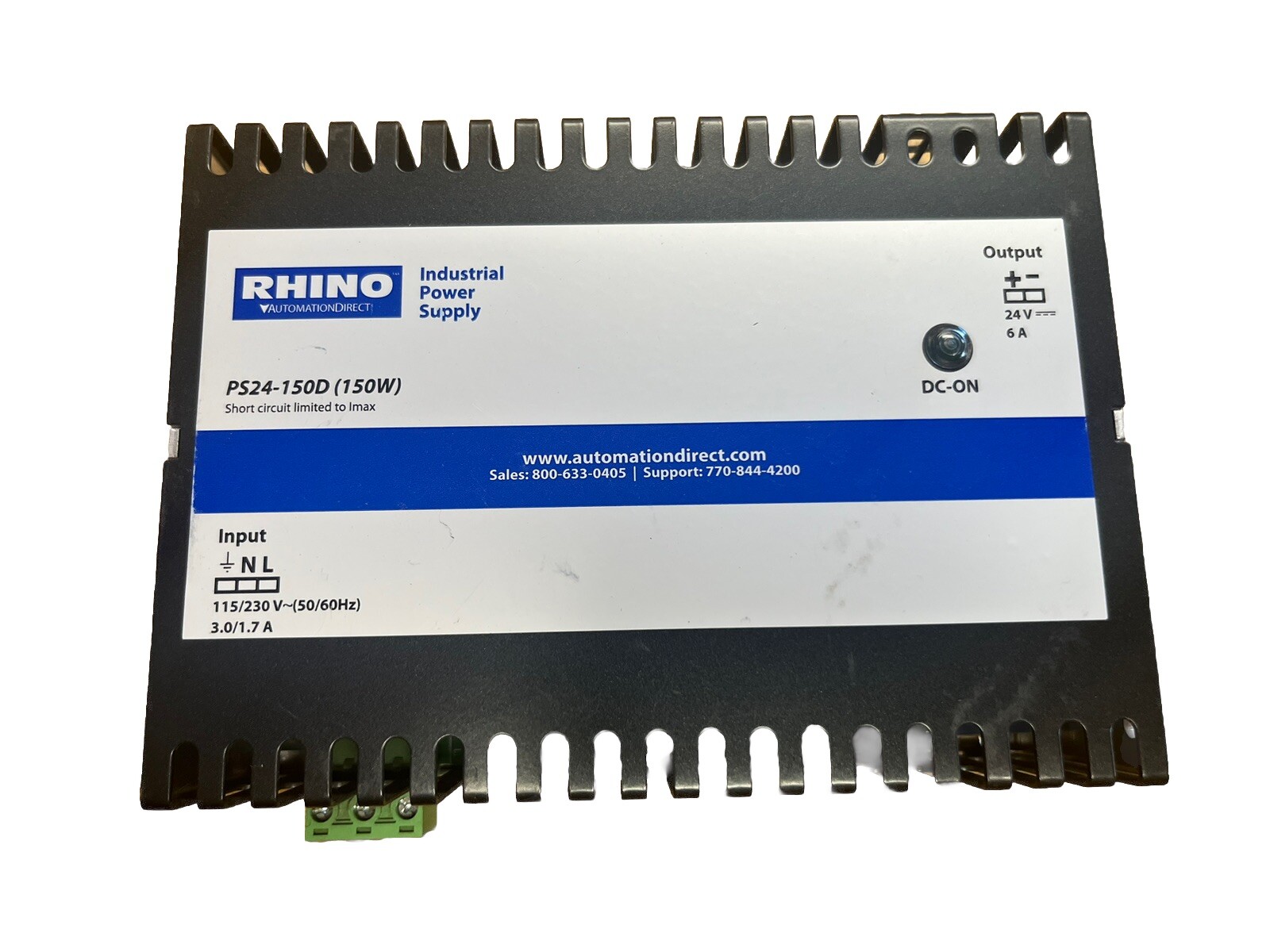 Rhino Automation Direct PS24-150D Switching Power Supply 150W