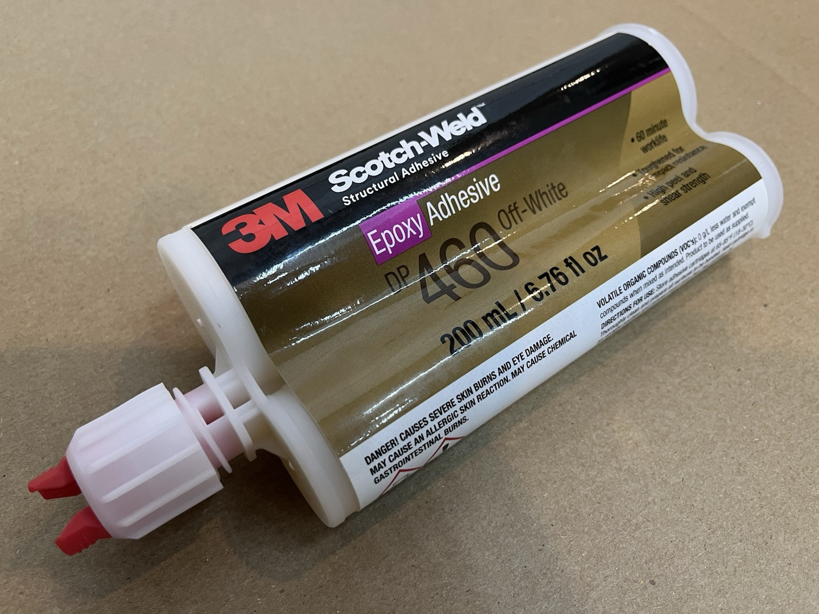 3M Scotch-Weld DP 460 200 mL 60min Epoxy Kit off-white NEW